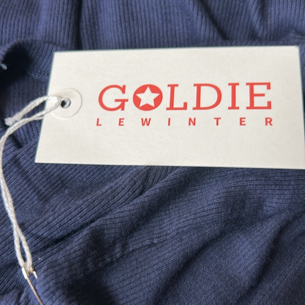 Goldie Deep Navy Ribbed Button-Down Long Sleeve Top - Picture 7 of 9